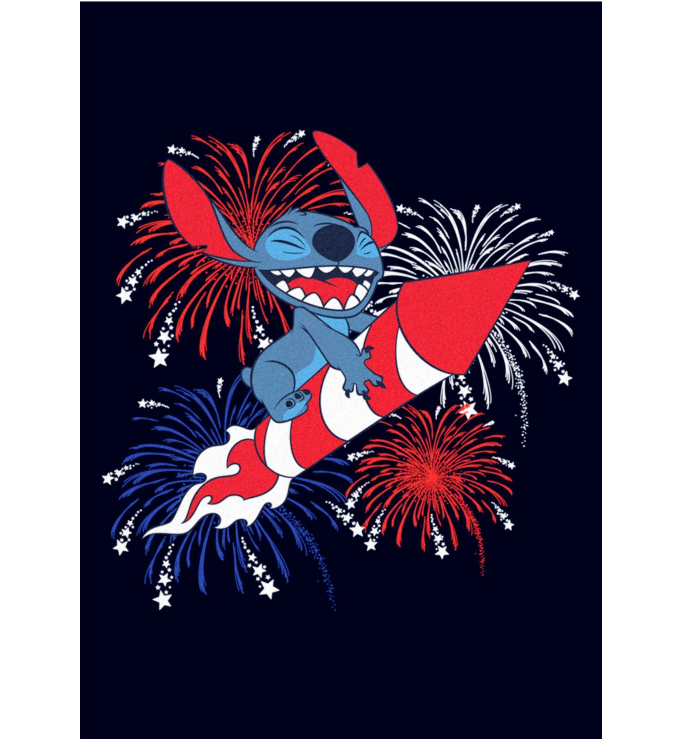 Stitch Fireworks Graphic T-Shirt