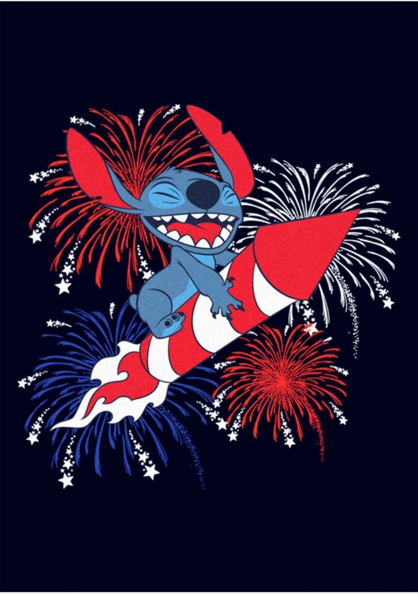 Stitch Fireworks Graphic T-Shirt