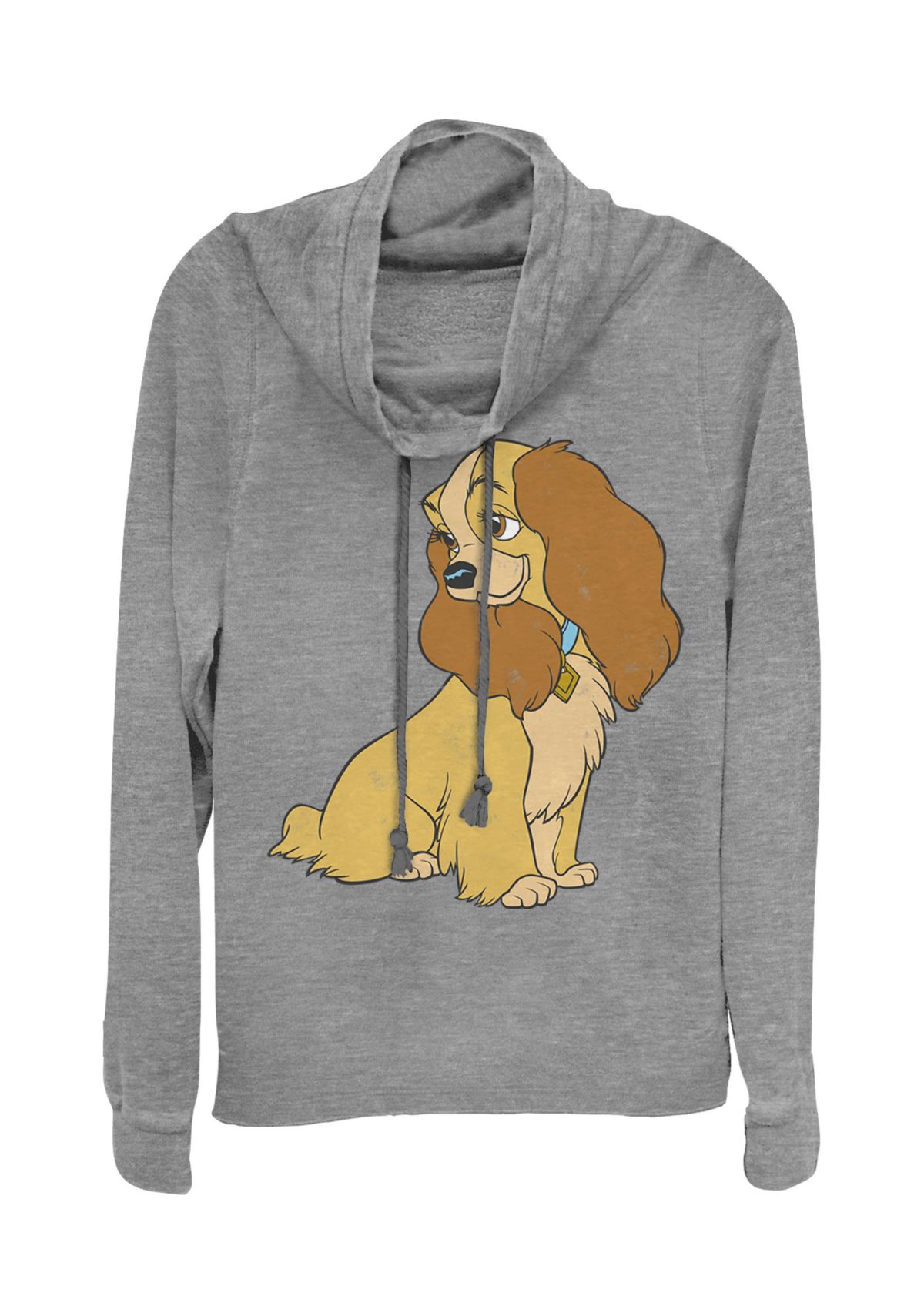 Juniors Licensed Disney Lady Vintage Pullover Top