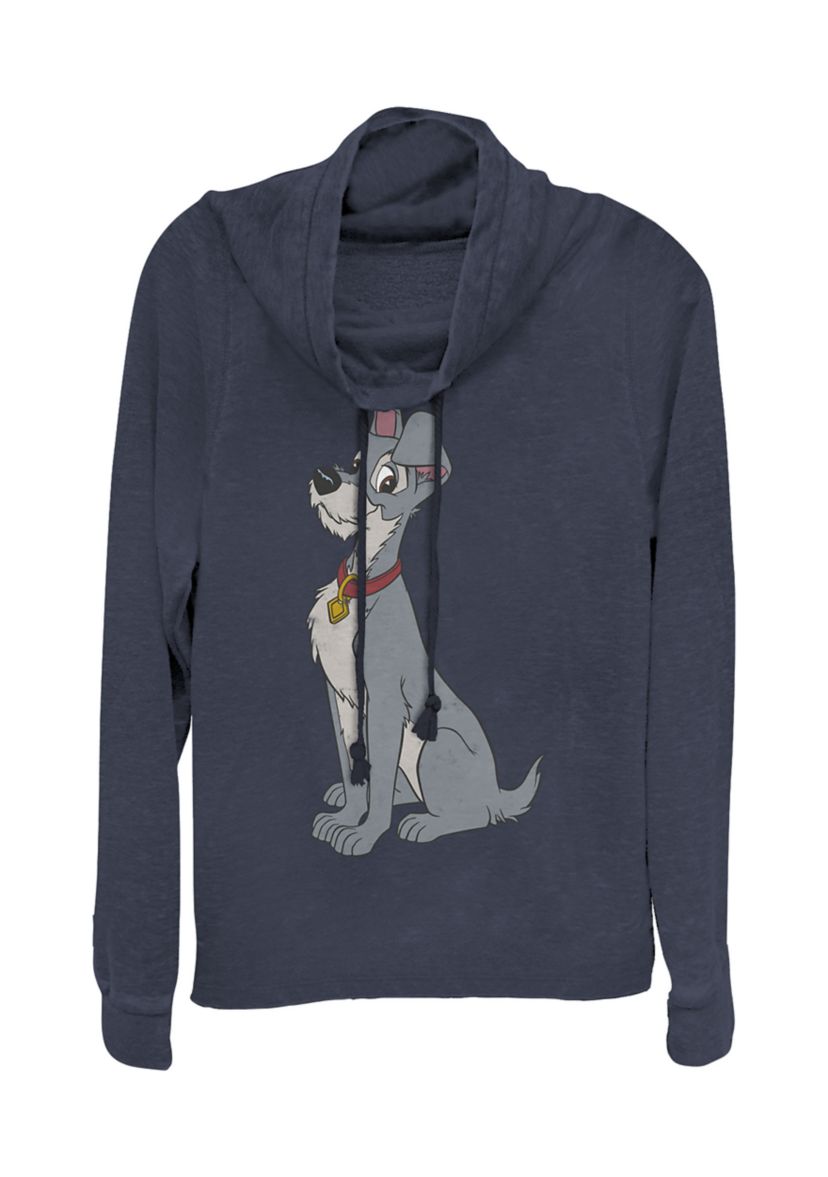 Juniors Licensed Disney Tramp Vintage Pullover Top