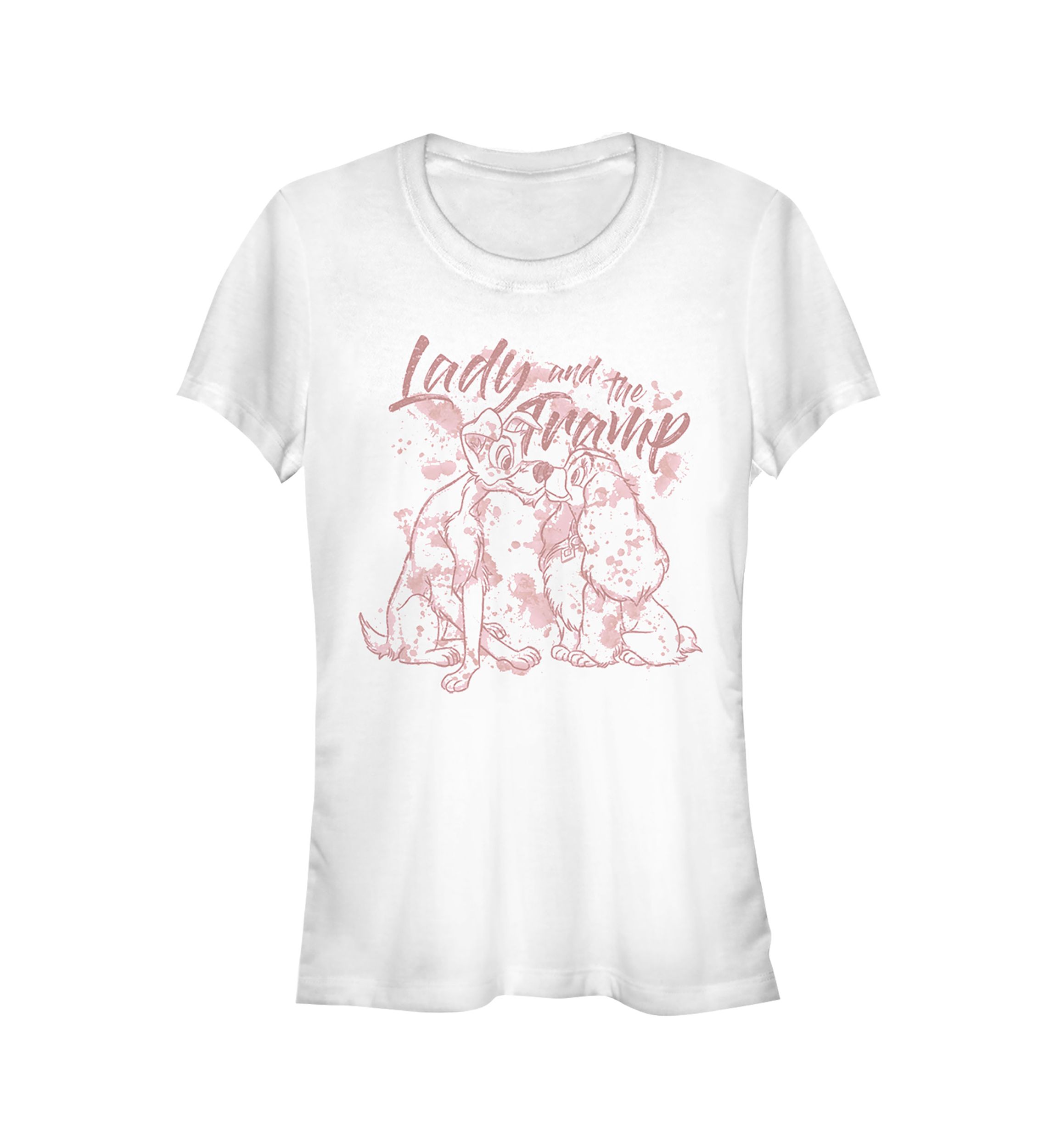 Juniors Licensed Disney Lady Tramp Lineart T-Shirt