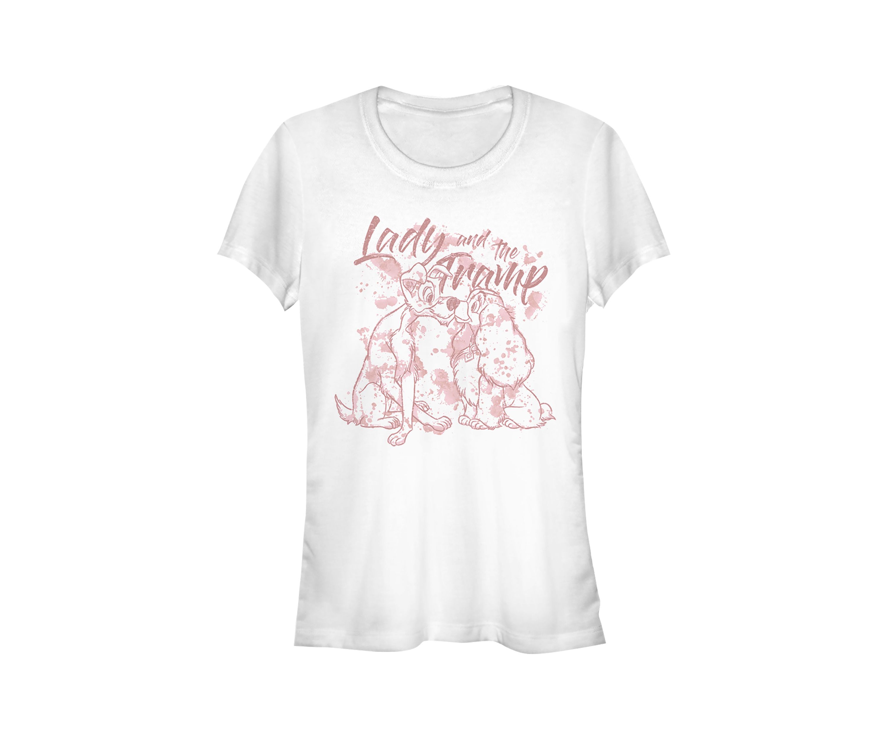 Juniors Licensed Disney Lady Tramp Lineart T-Shirt