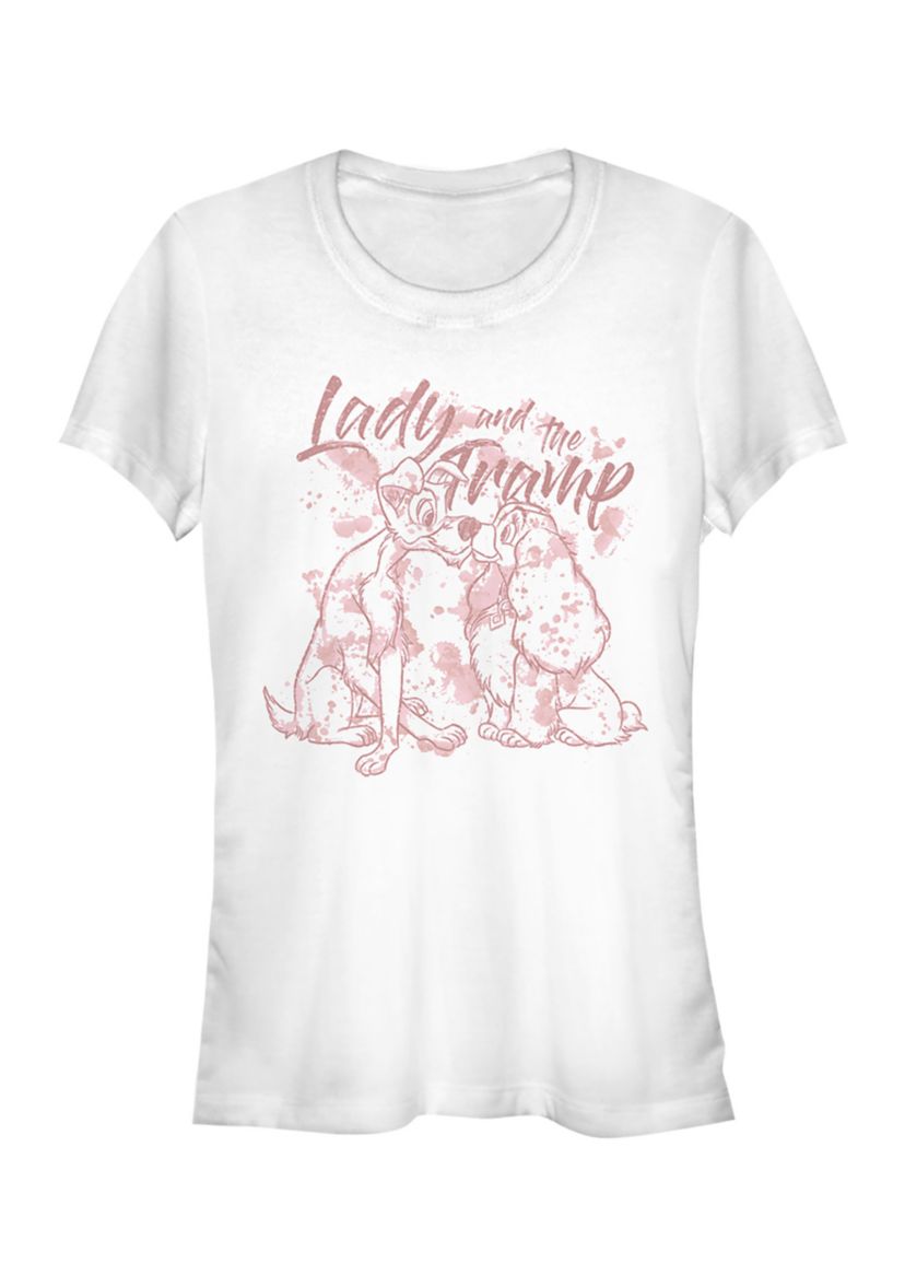 Juniors Licensed Disney Lady Tramp Lineart T-Shirt