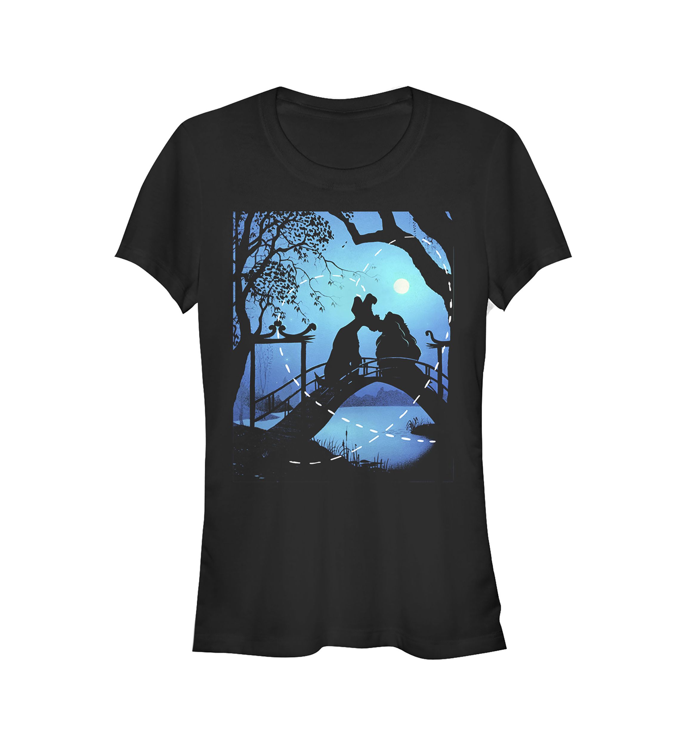 Juniors Licensed Disney Silhouette Love T-Shirt