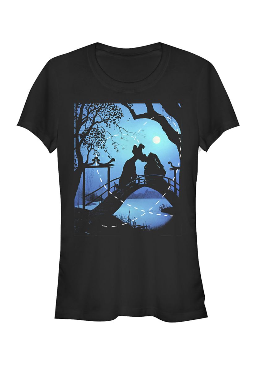 Juniors Licensed Disney Silhouette Love T-Shirt