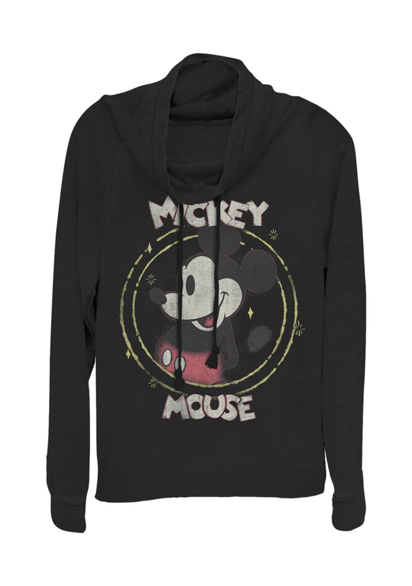 Juniors Licensed Disney Happy Mickey Pullover Top