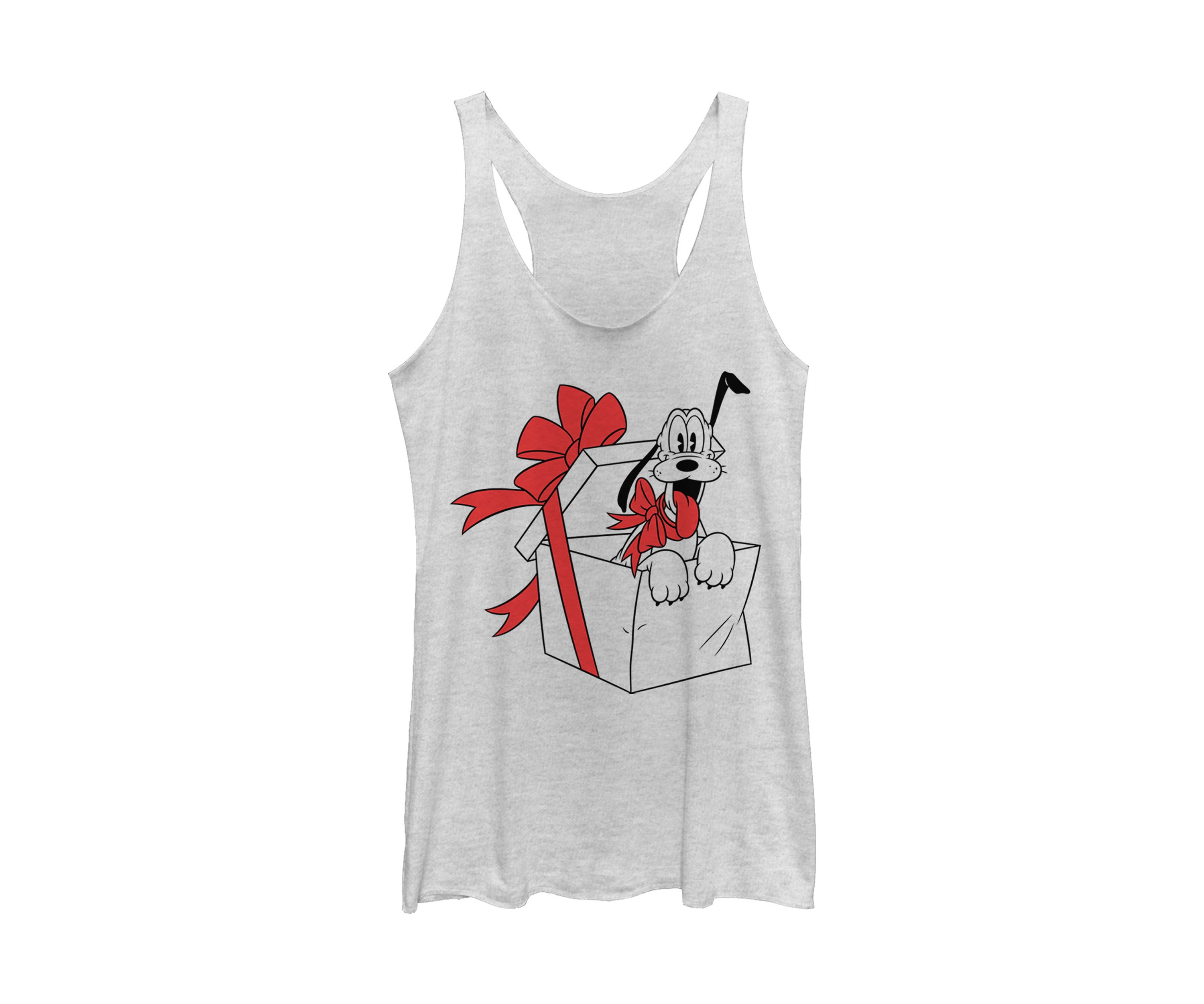 Juniors Licensed Disney Pluto Present Fill Tank Top