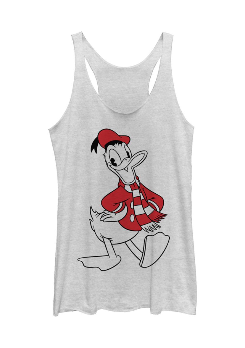 Juniors Licensed Disney Donald Holiday Fill Tank Top