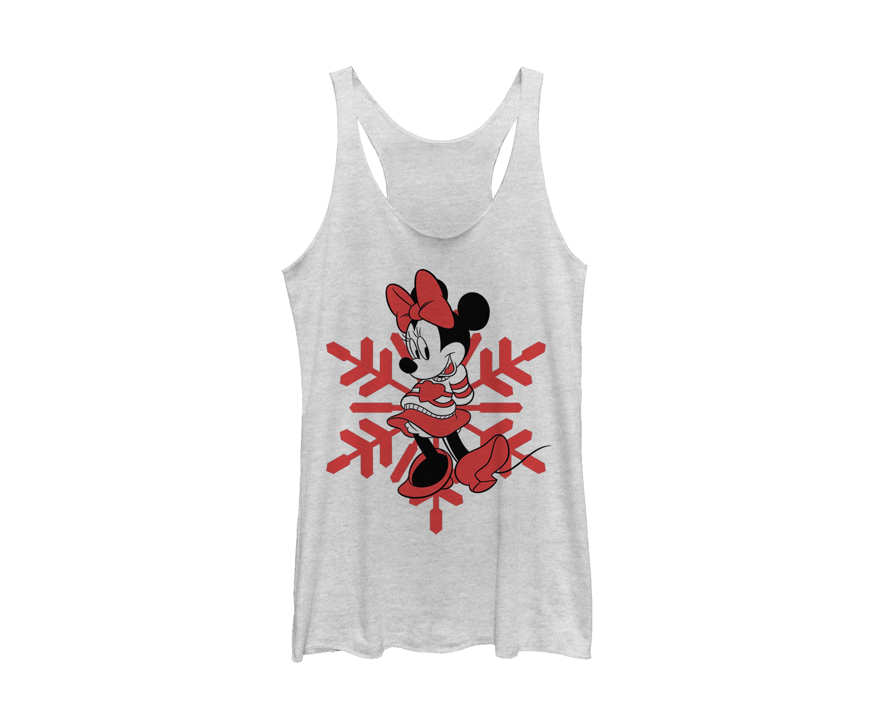 Juniors Licensed Disney Minnie Snowflake Tank Top