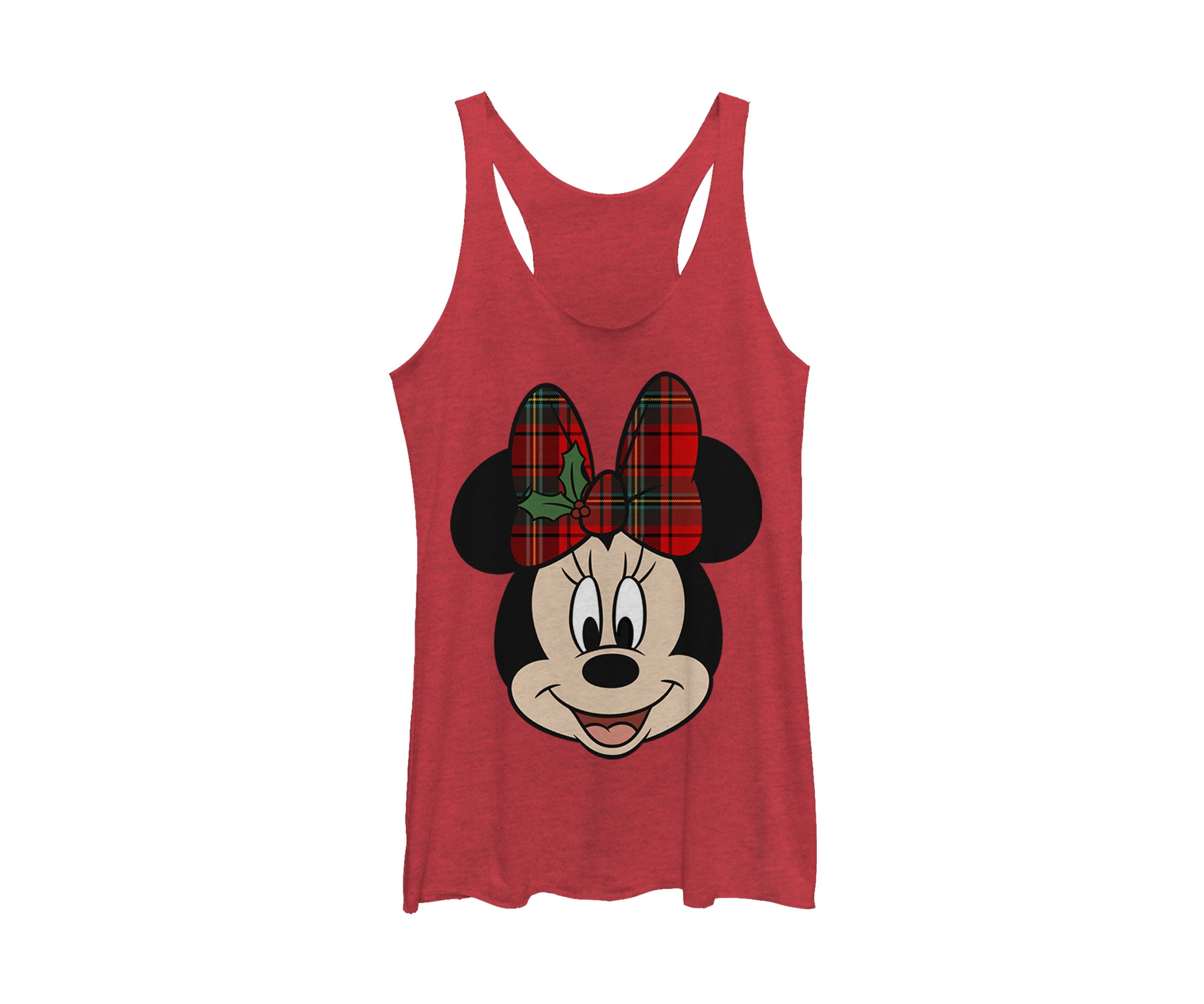 Juniors Licensed Disney Big Minnie Holiday Tank Top