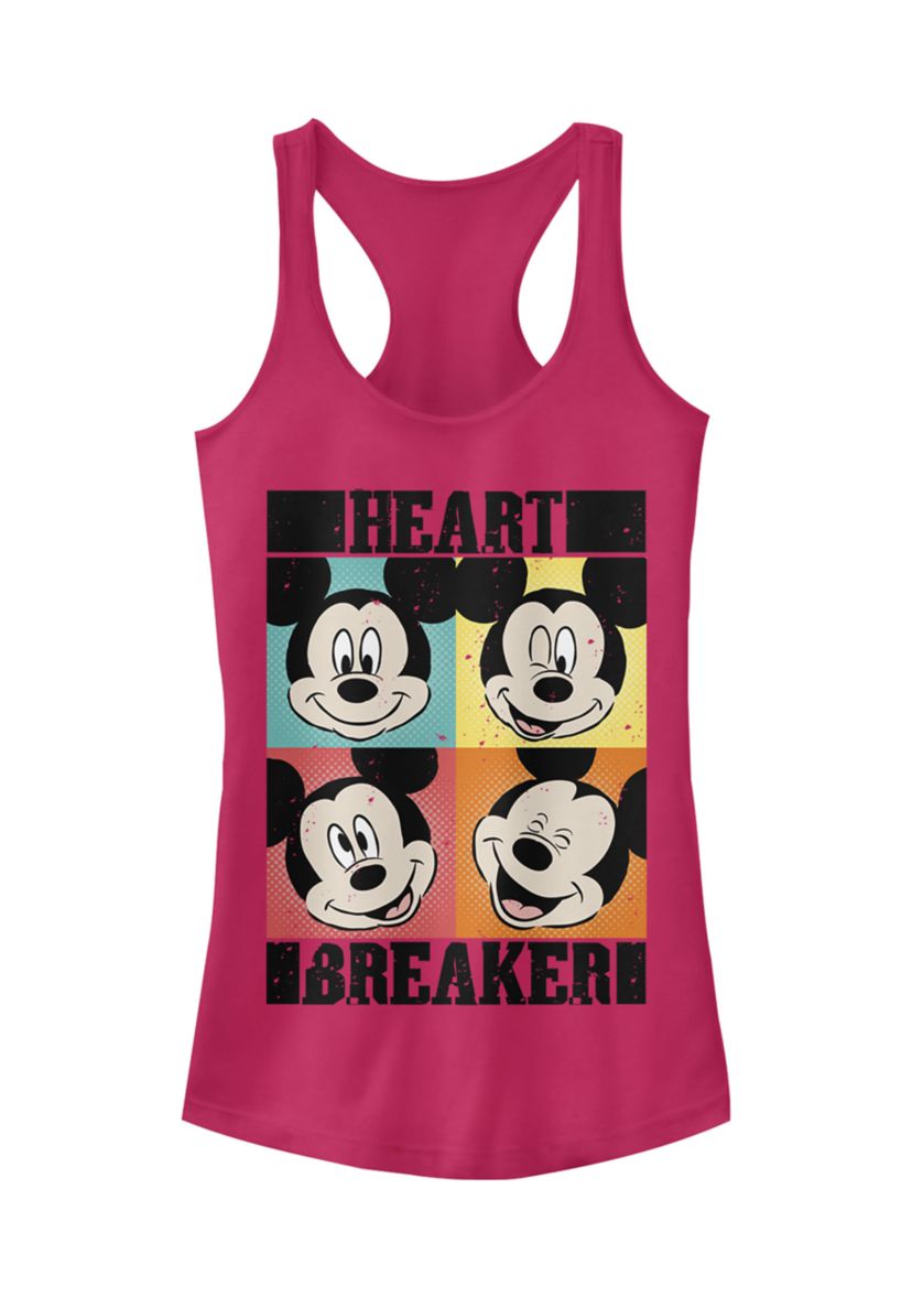 Juniors Licensed Disney Mickey Heart Tank Top