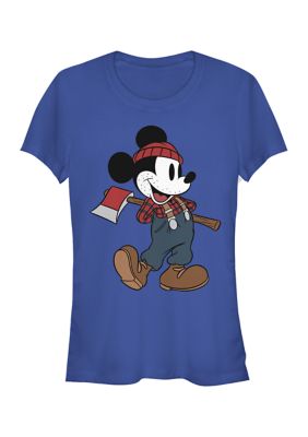 Women's Juniors' Licensed Disney Lumberjack Mickey T-Shirt, Small