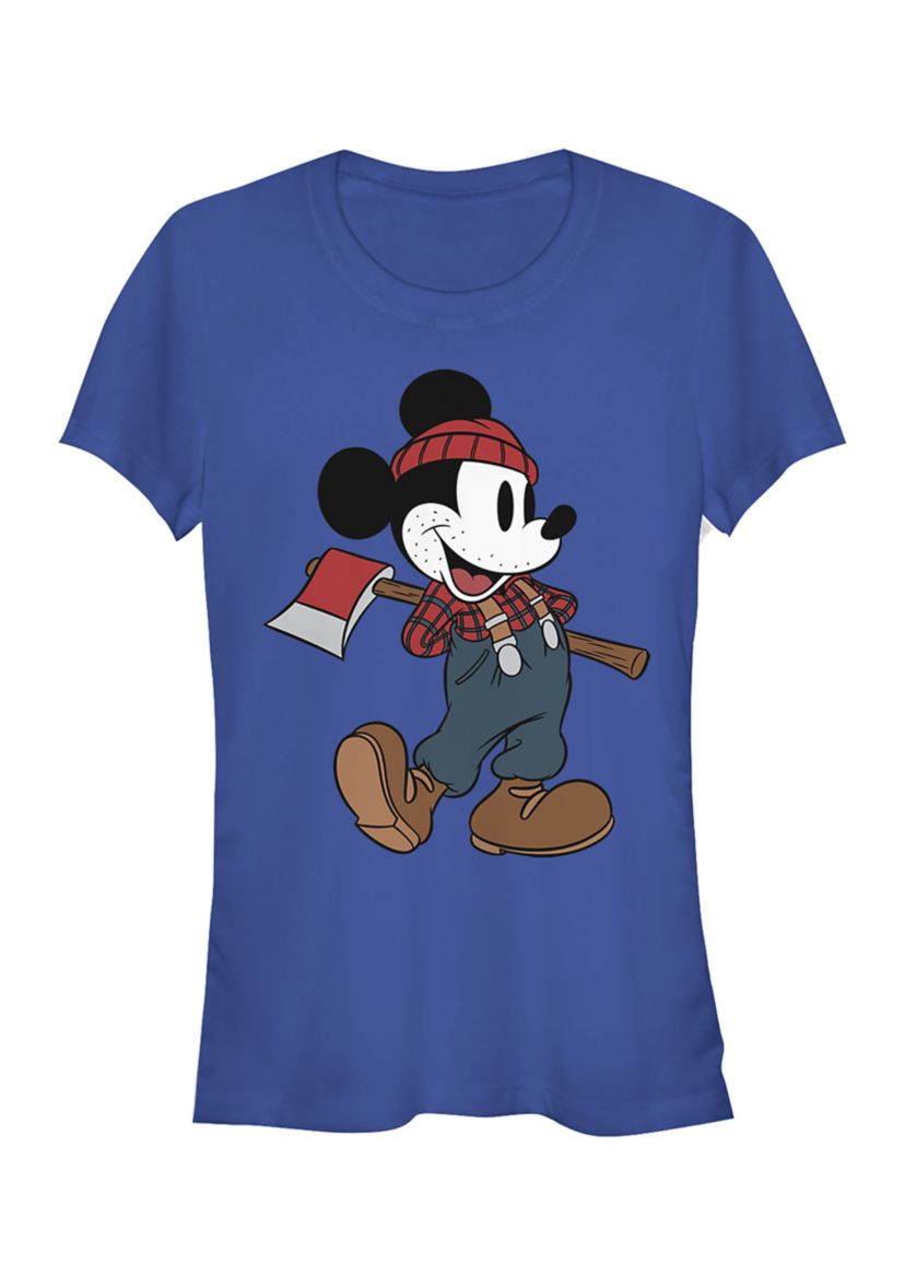 Juniors Licensed Disney Lumberjack Mickey T-Shirt