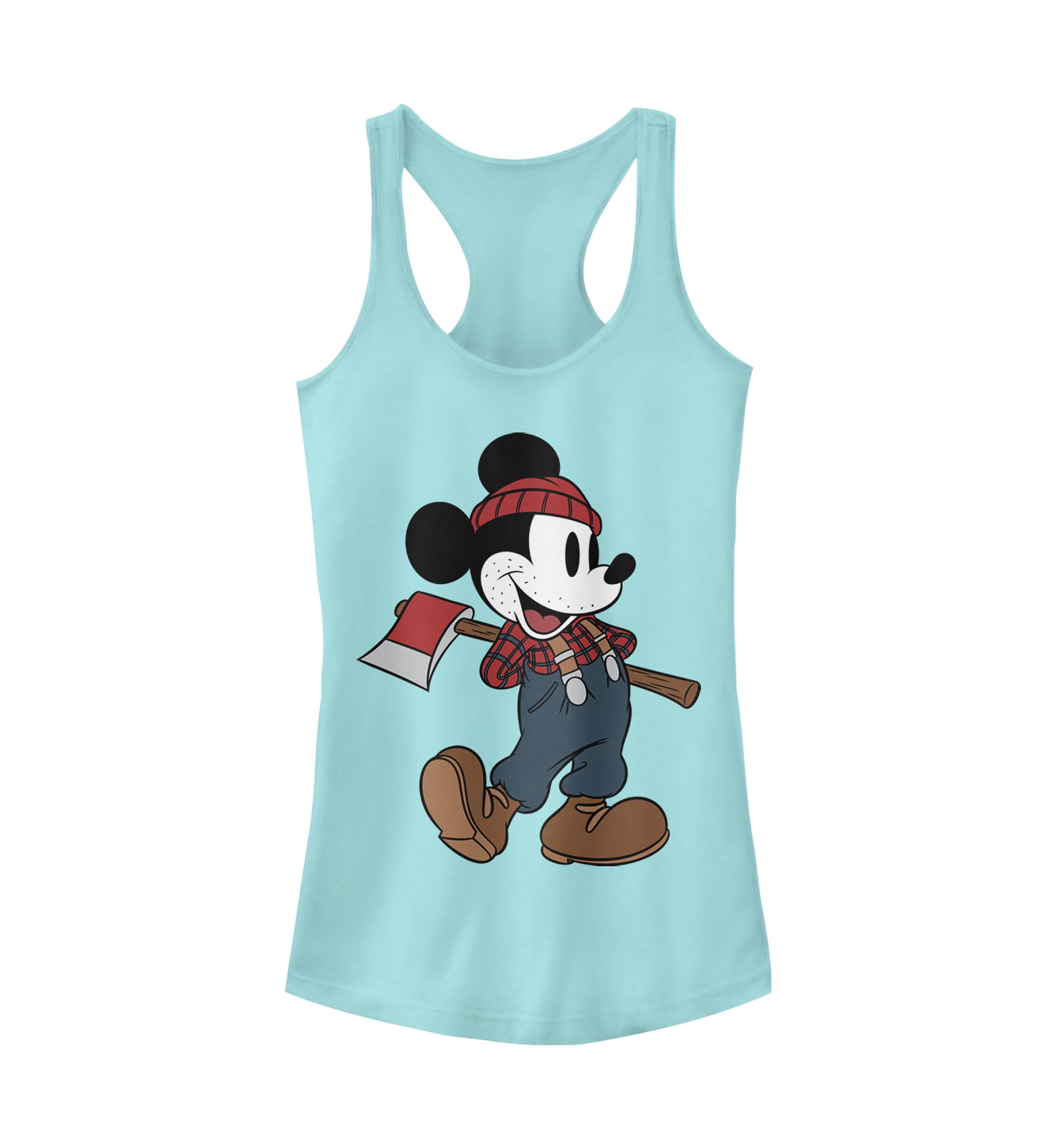 Juniors Licensed Disney Lumberjack Mickey Tank Top
