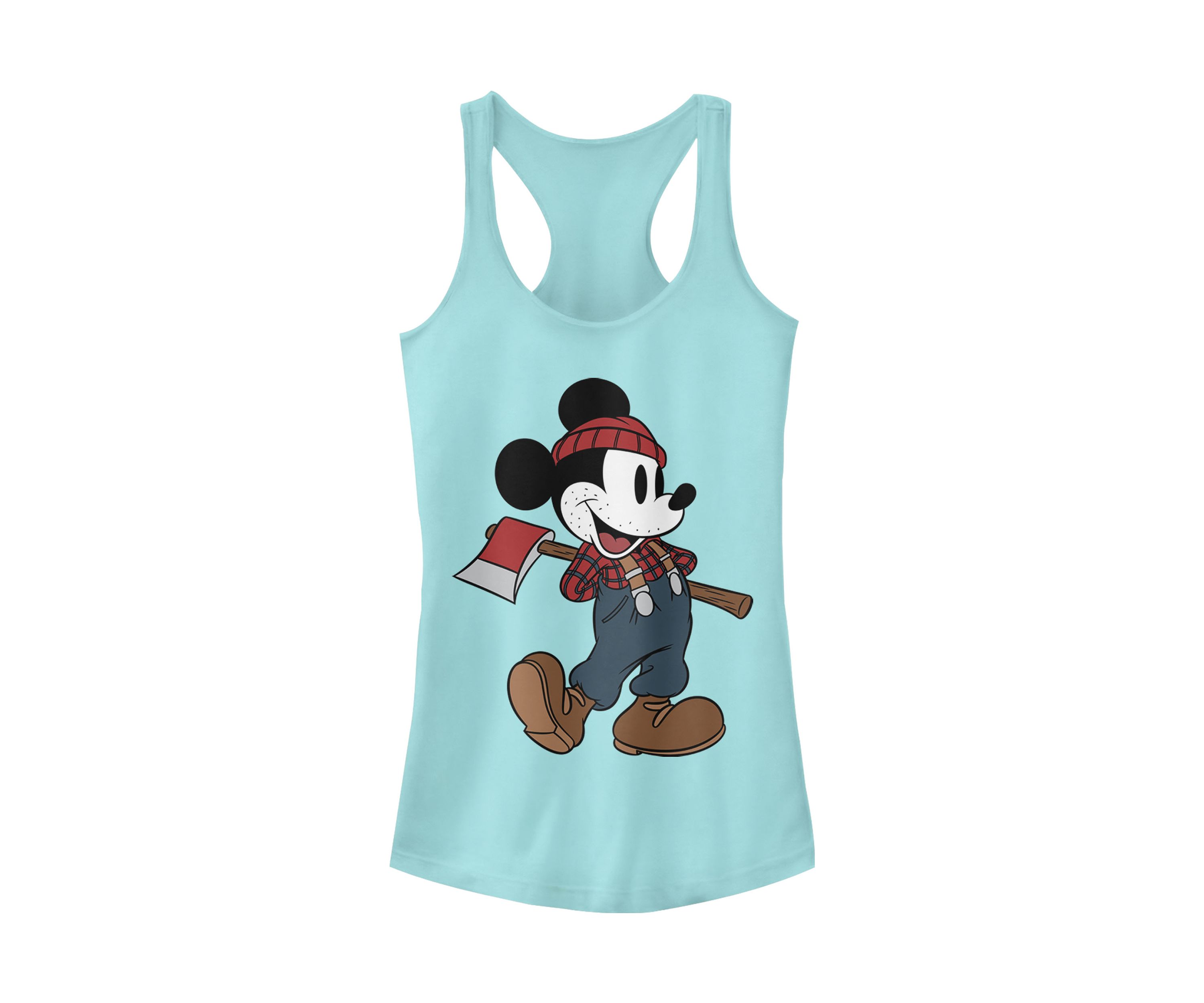 Juniors Licensed Disney Lumberjack Mickey Tank Top