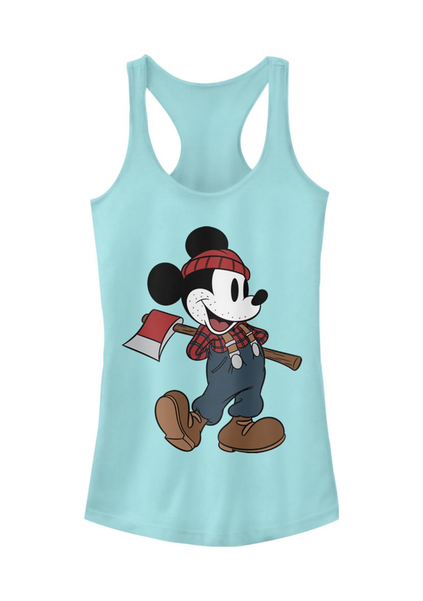Juniors Licensed Disney Lumberjack Mickey Tank Top