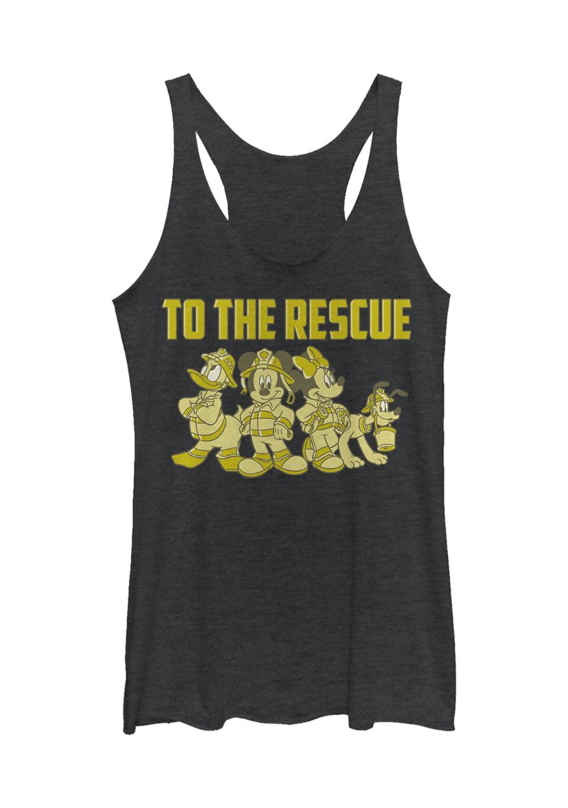 Juniors Licensed Disney Thanks Firefighters Tank Top