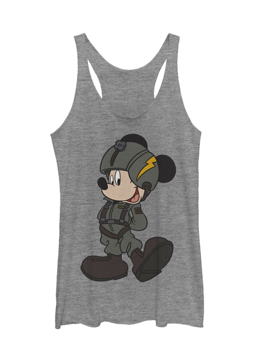 Juniors Licensed Disney Mickey Jet Pilot Tank Top