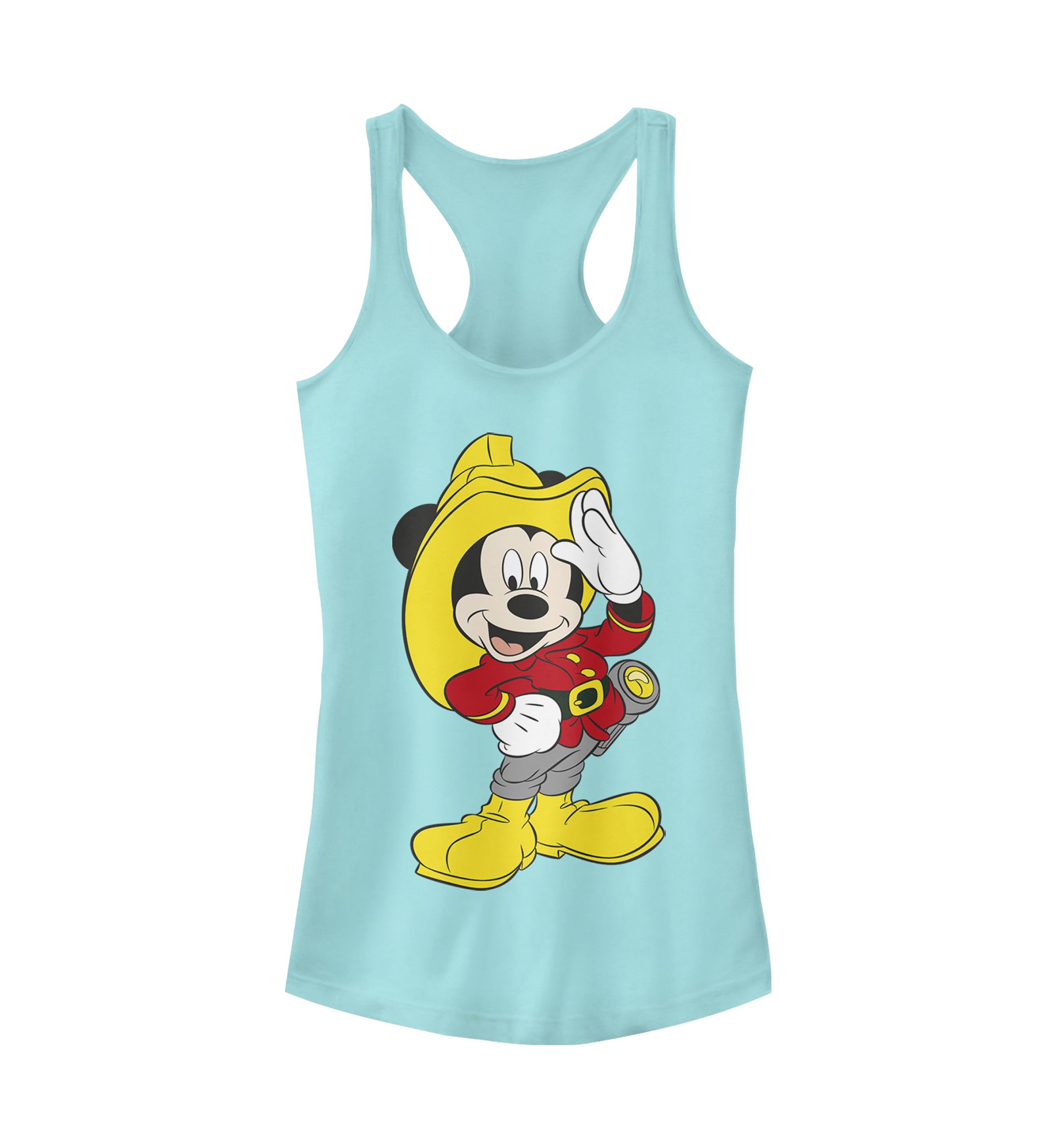 Juniors Licensed Disney Mickey Firefighter Tank Top