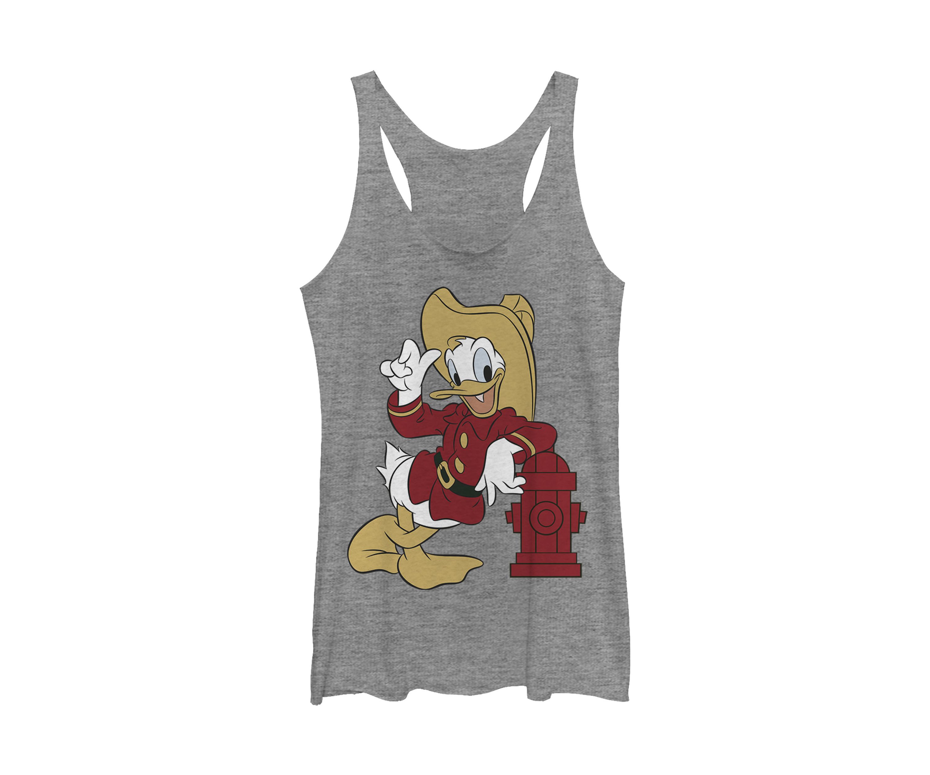 Juniors Licensed Disney Firefighting Donald Tank Top