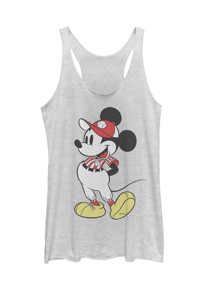Juniors Licensed Disney Baseball Season Mickey Tank Top