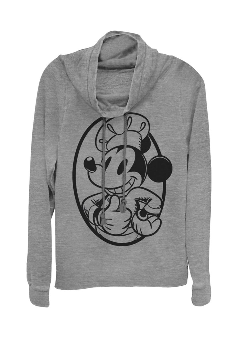Juniors Licensed Disney Chef Mickey Circle Pullover Top