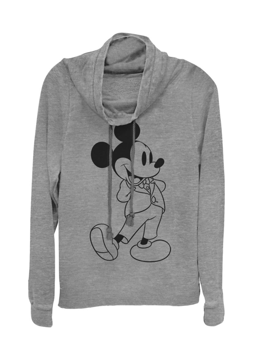 Juniors Licensed Disney Formal Mickey Pullover Top