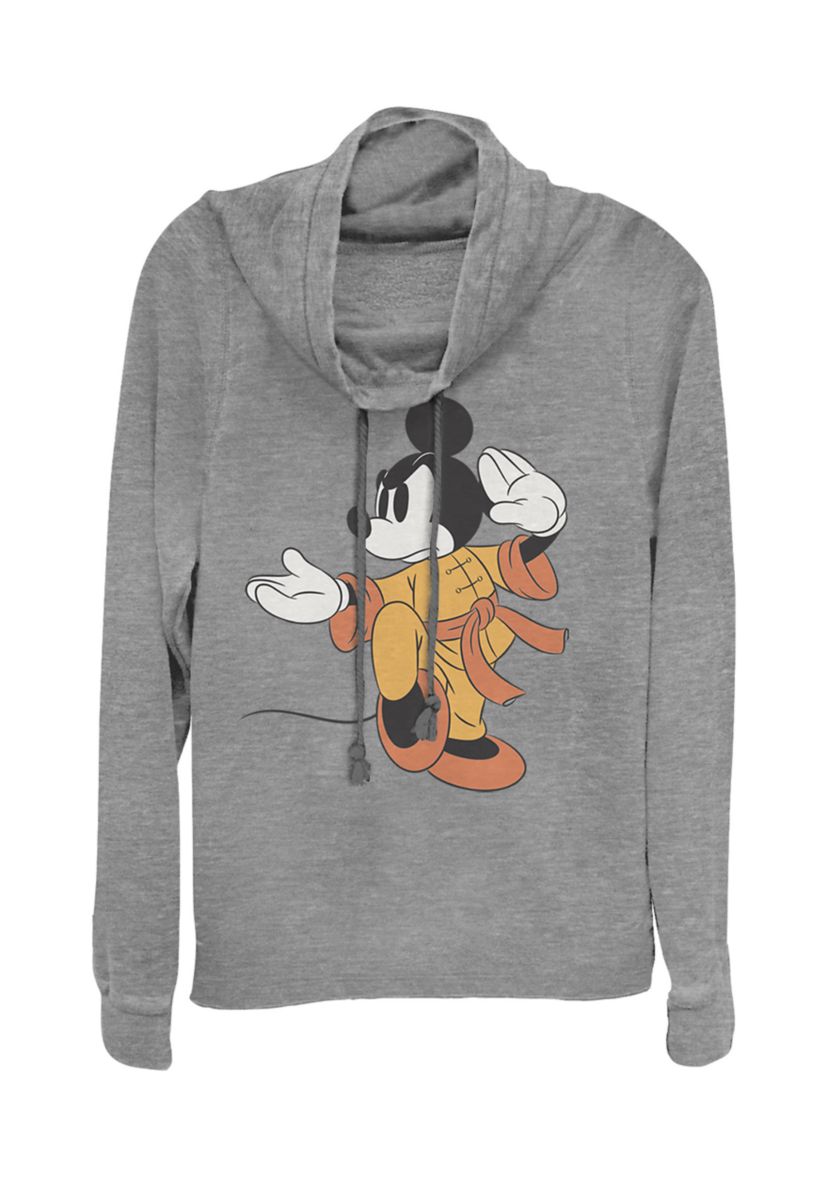 Juniors Licensed Disney Kung Fu Mickey Pullover Top