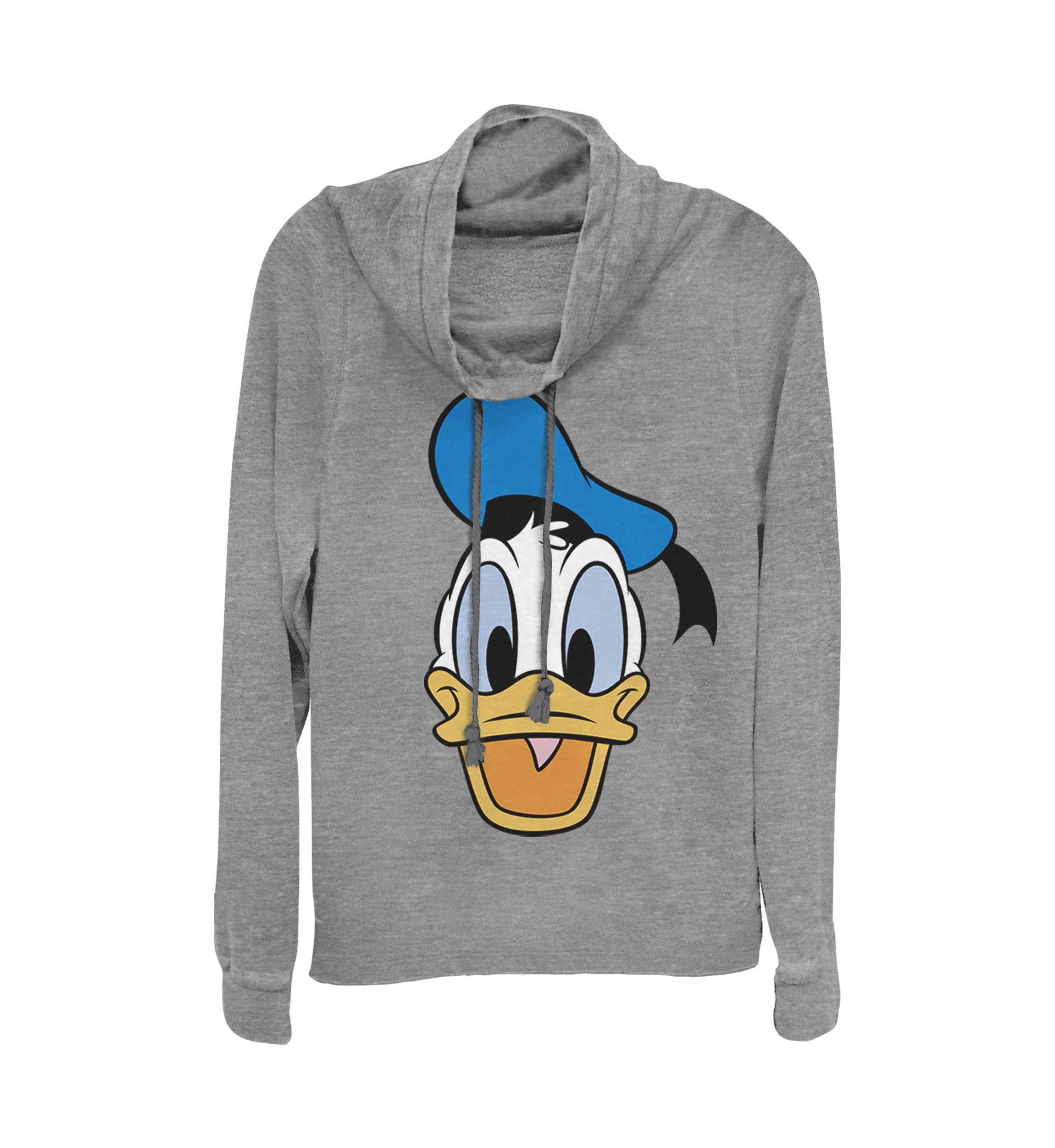 Juniors Licensed Disney Big Face Donald Pullover Top