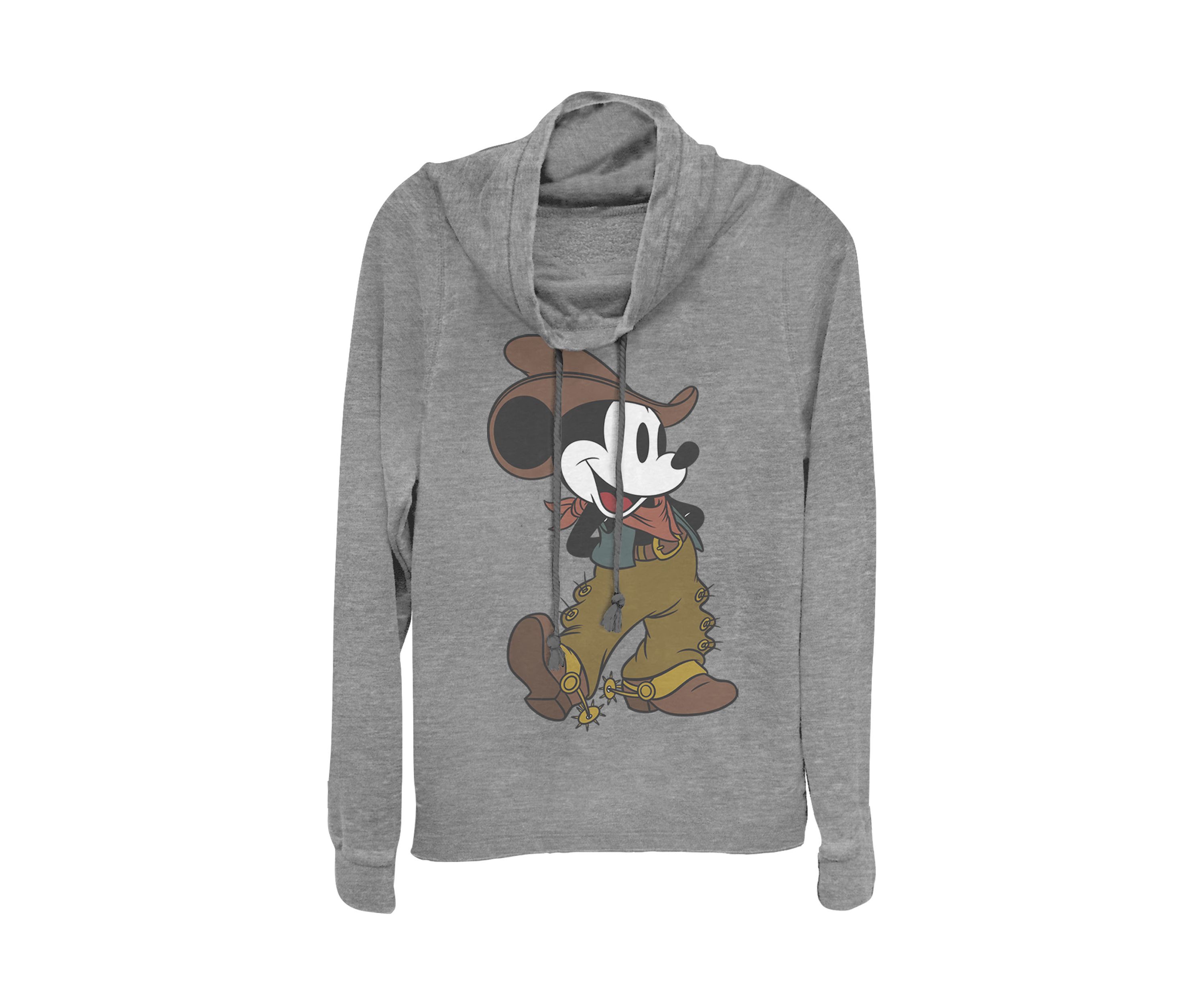 Juniors Licensed Disney Cowboy Mickey Pullover Top
