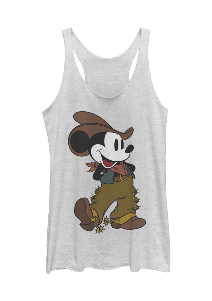 Juniors Licensed Disney Cowboy Mickey Tank Top
