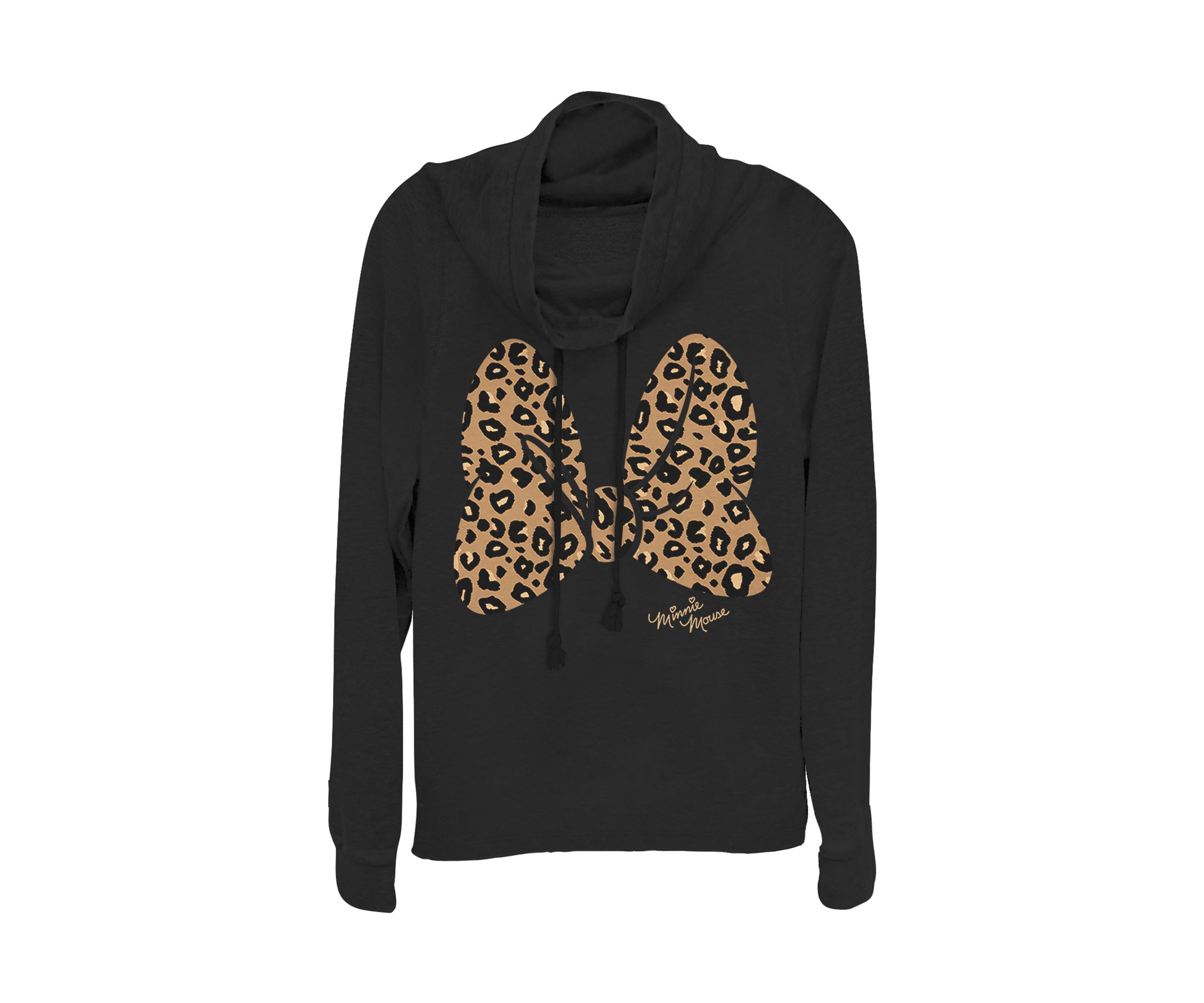Juniors Licensed Disney Animal Print Bow Pullover Top