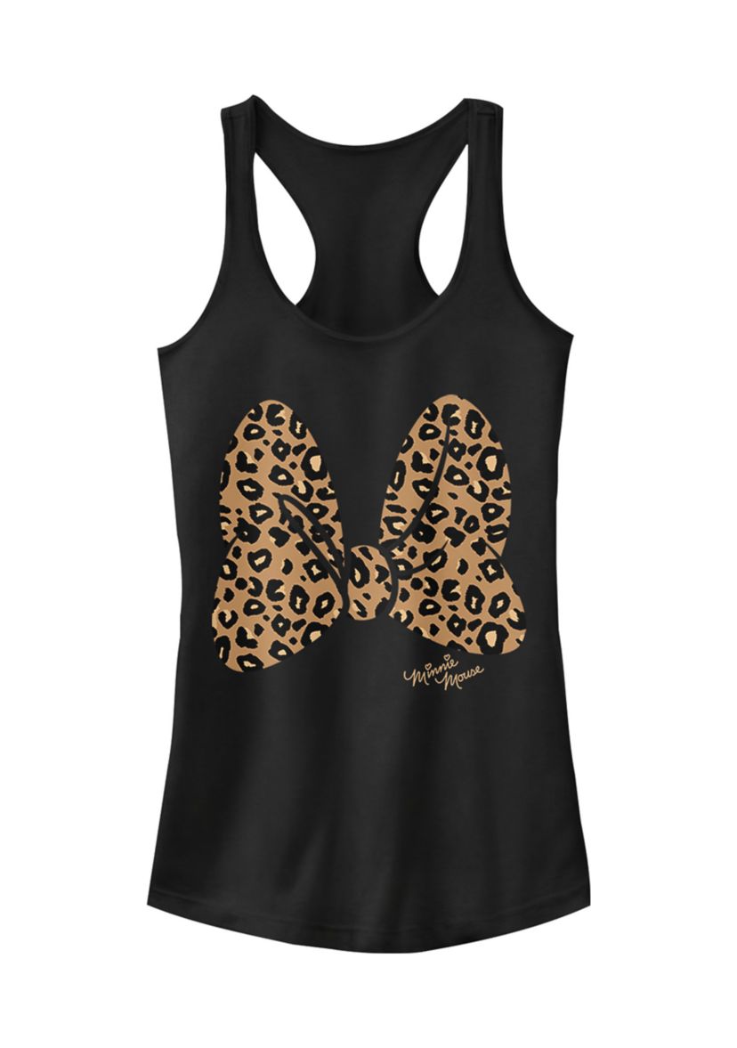 Juniors Licensed Disney Animal Print Bow Tank Top