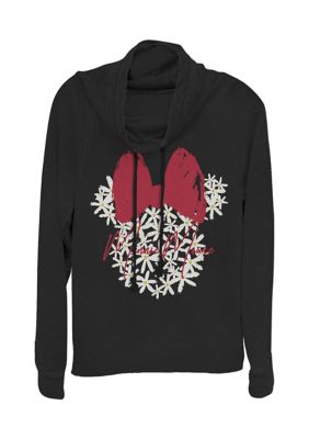Women's Junior's Licensed Disney Floral Minnie Pullover Top