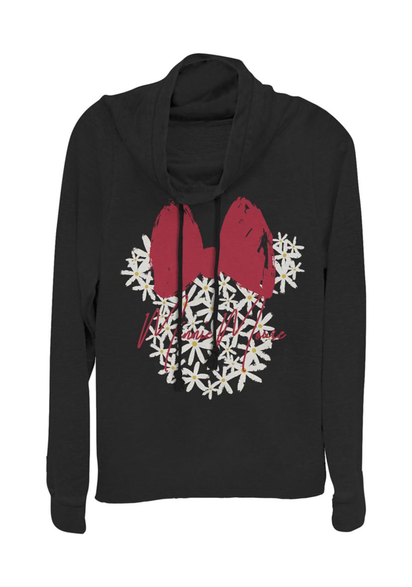 Juniors Licensed Disney Floral Minnie Pullover Top