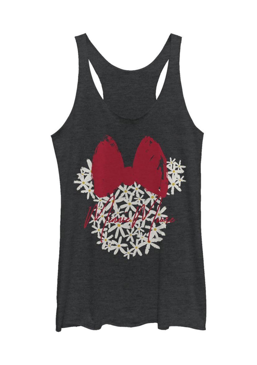 Juniors Licensed Disney Floral Minnie Tank Top