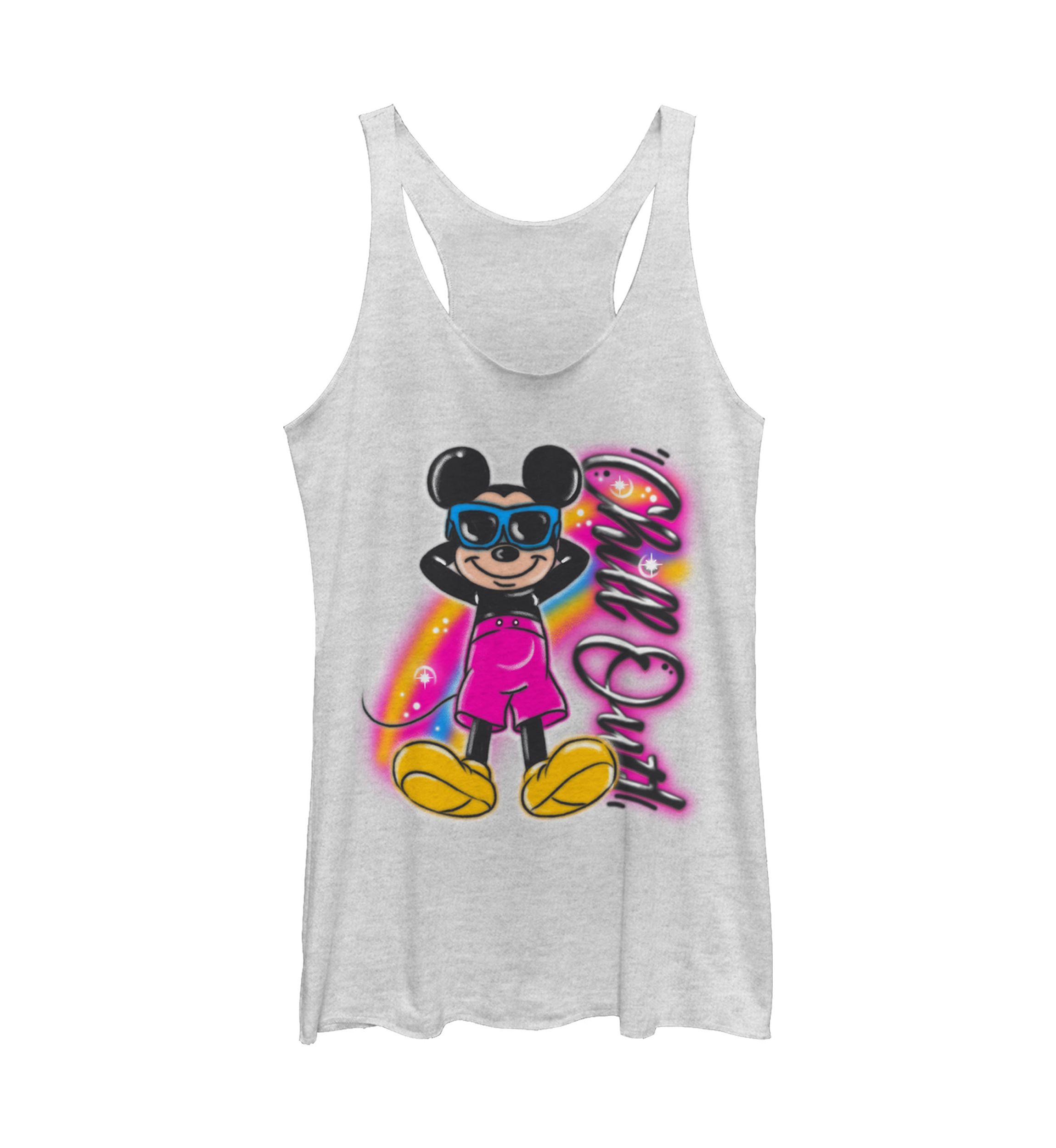 Juniors Licensed Disney Airbrushed Mickey Tank Top