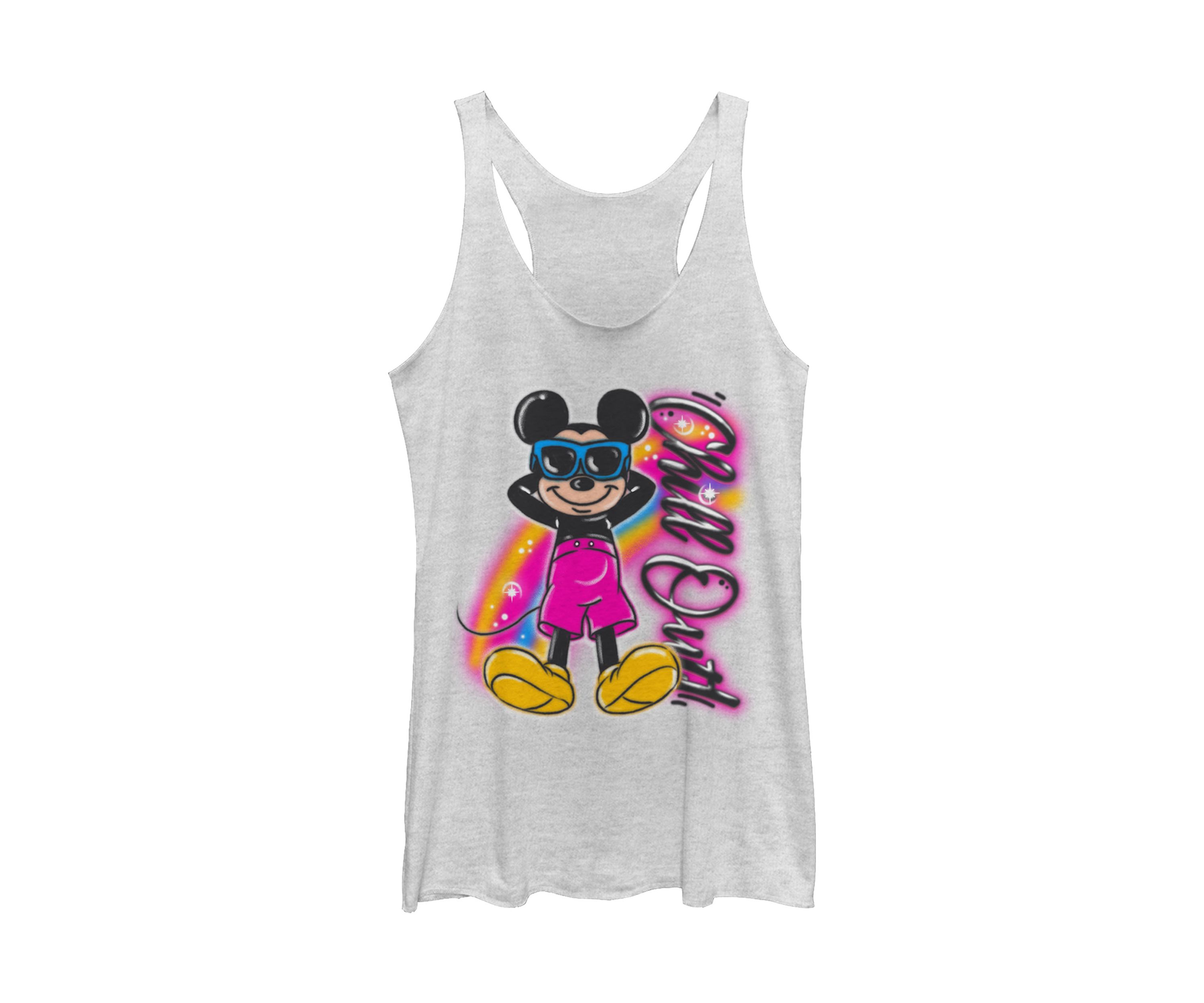 Juniors Licensed Disney Airbrushed Mickey Tank Top