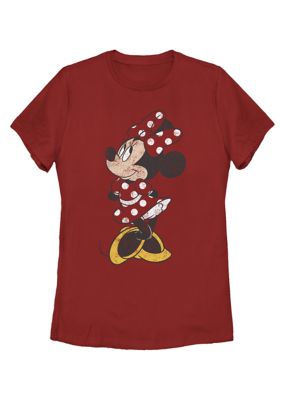 Disney Women's Modern Vintage Minnie Graphic T-Shirt, Red, 2XL
