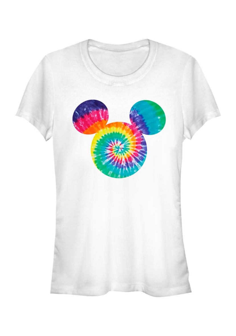 Juniors Licensed Disney Mickey Tie Dye Fill T-Shirt
