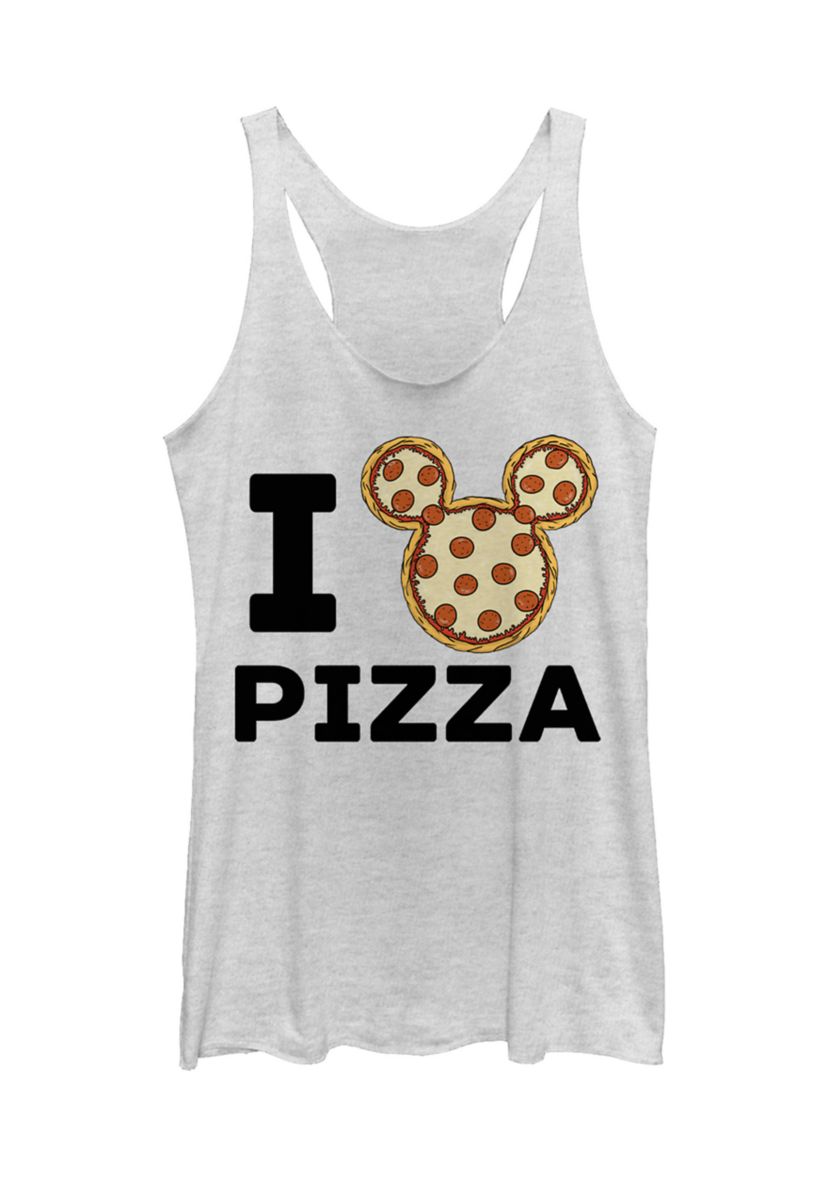 Juniors Licensed Disney Mickey Pizza Tank Top