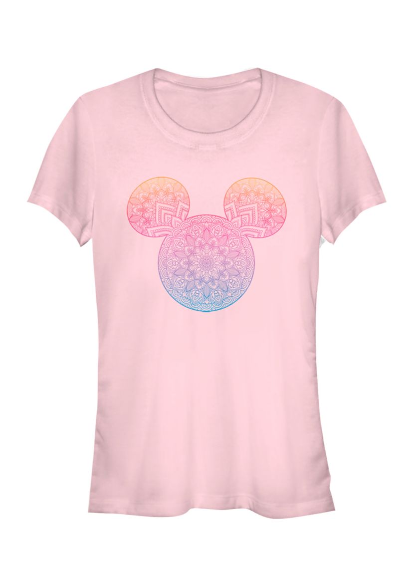 Juniors Licensed Disney Mickey Mandala Fill T-Shirt
