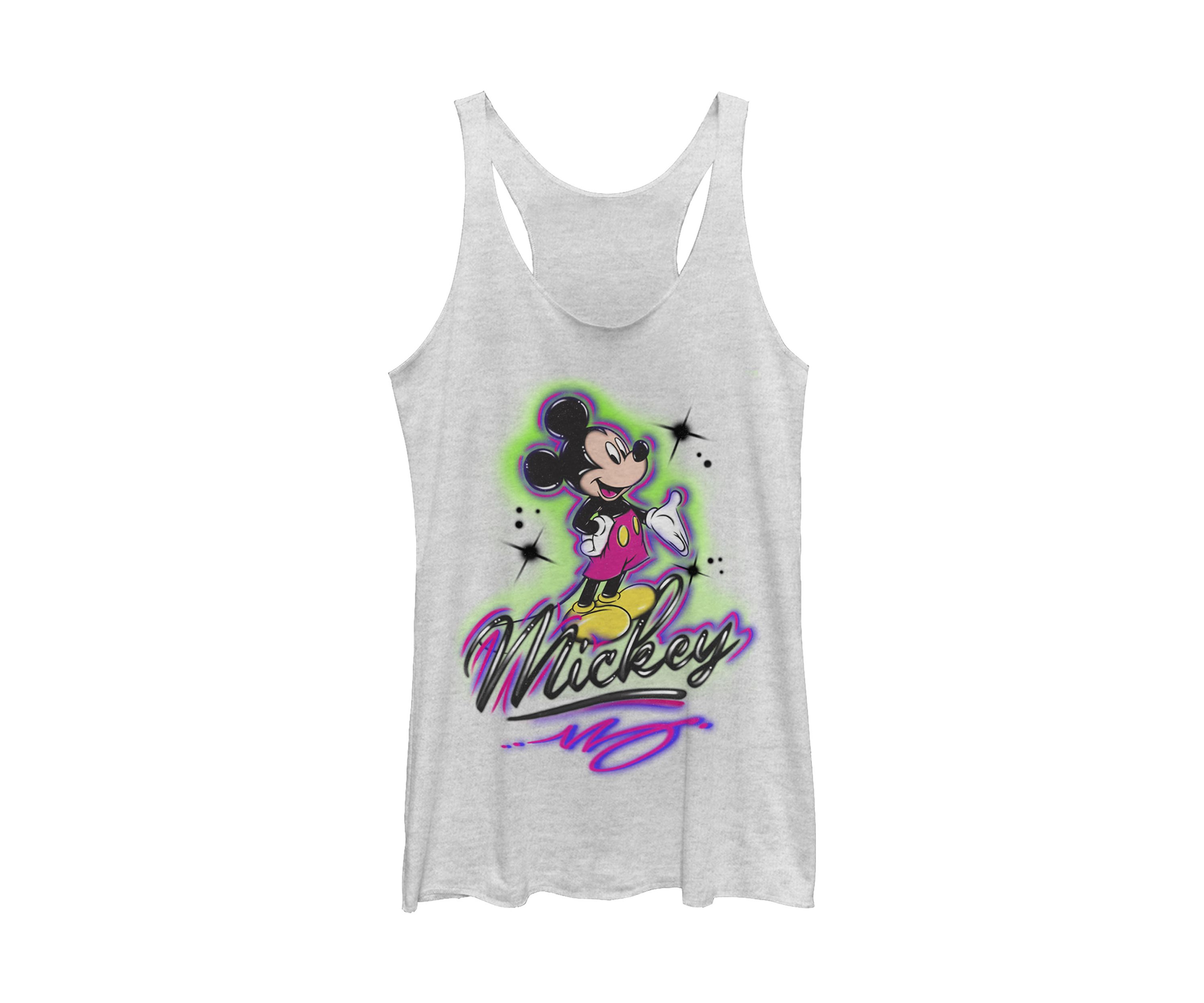Juniors Licensed Disney Airbrush Mickey Tank Top