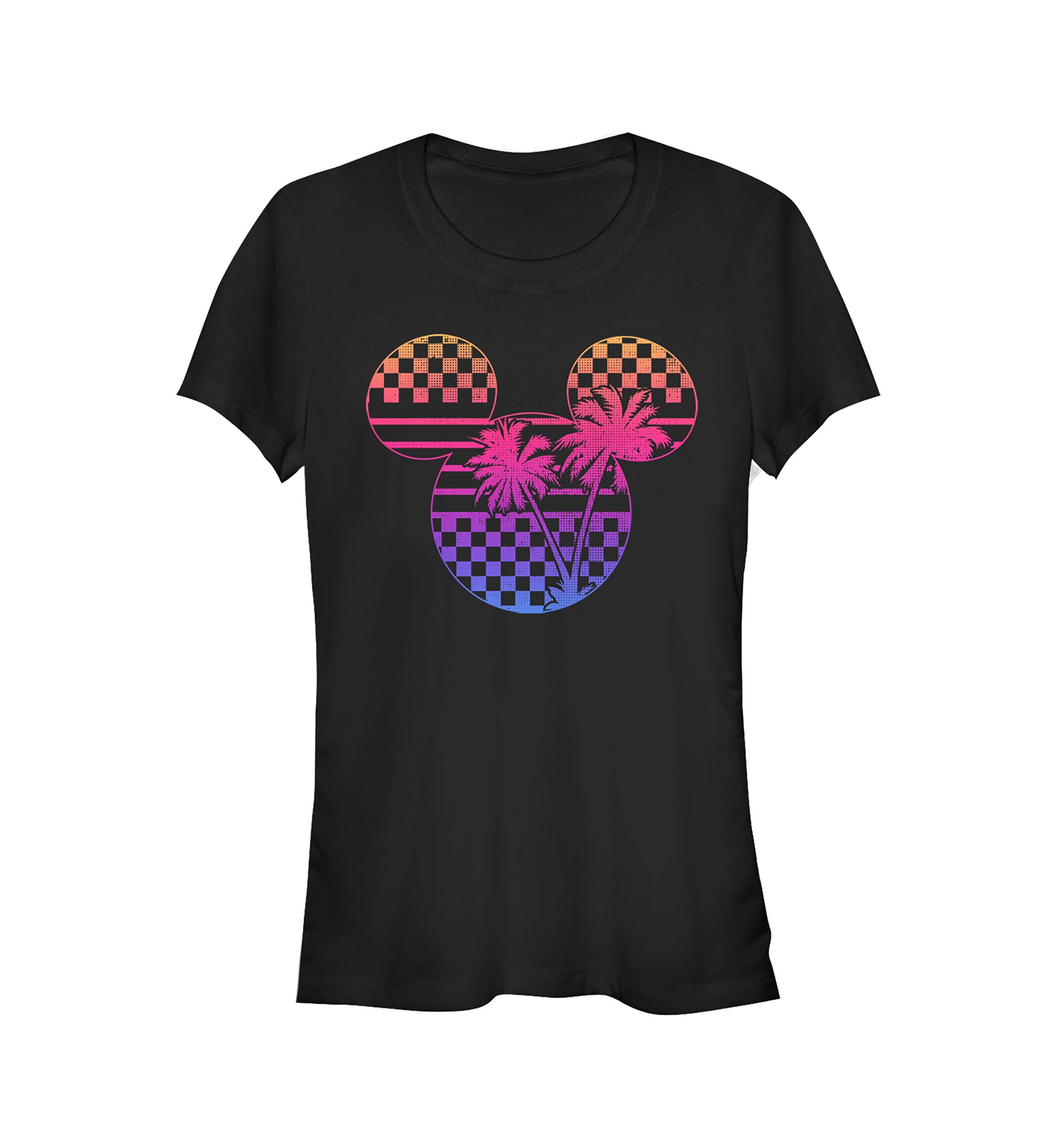 Juniors Licensed Disney Roadster Palm Mickey T-Shirt