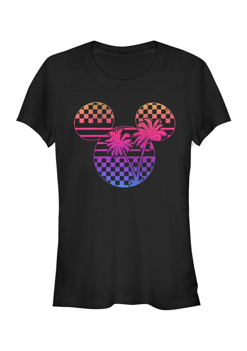 Juniors Licensed Disney Roadster Palm Mickey T-Shirt