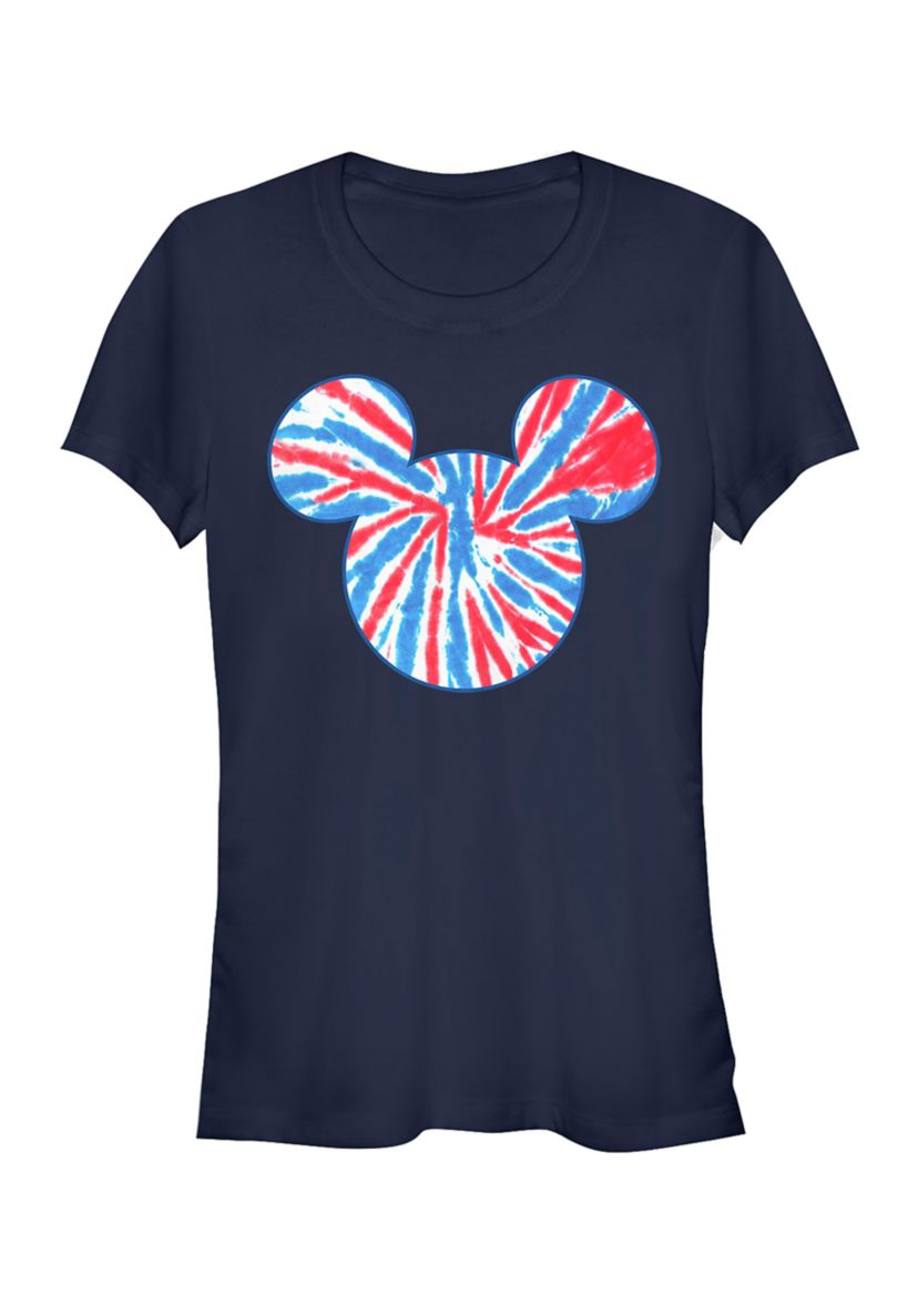 Juniors Licensed Disney Tie Dye Americana T-Shirt