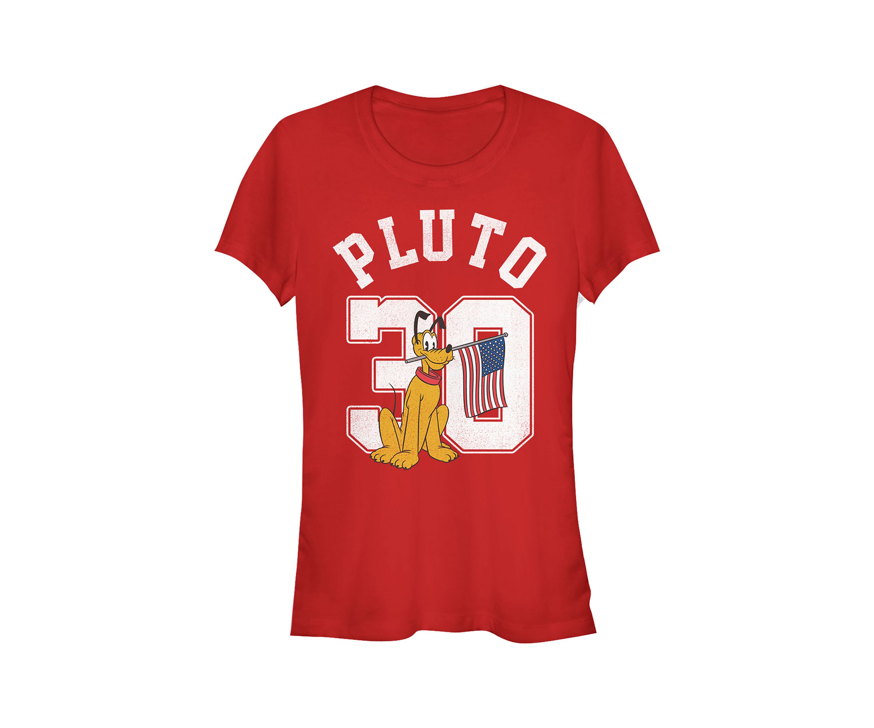 Juniors Licensed Disney Pluto Collegiate T-Shirt