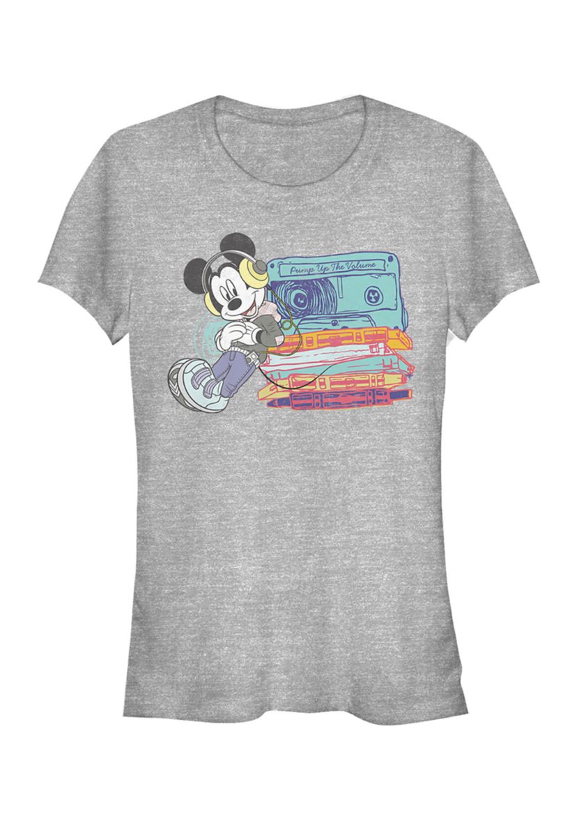 Juniors Licensed Disney Mickey Tapes T-Shirt