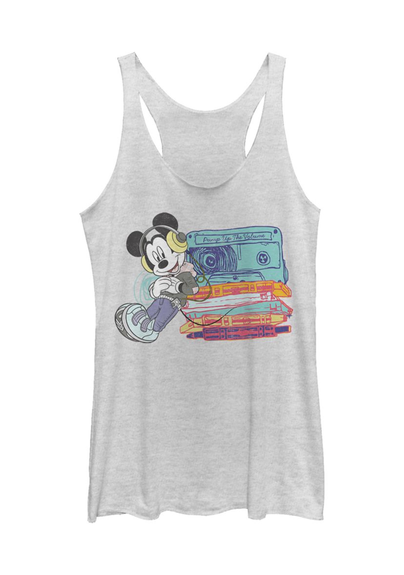 Juniors Licensed Disney Mickey Tapes Tank Top