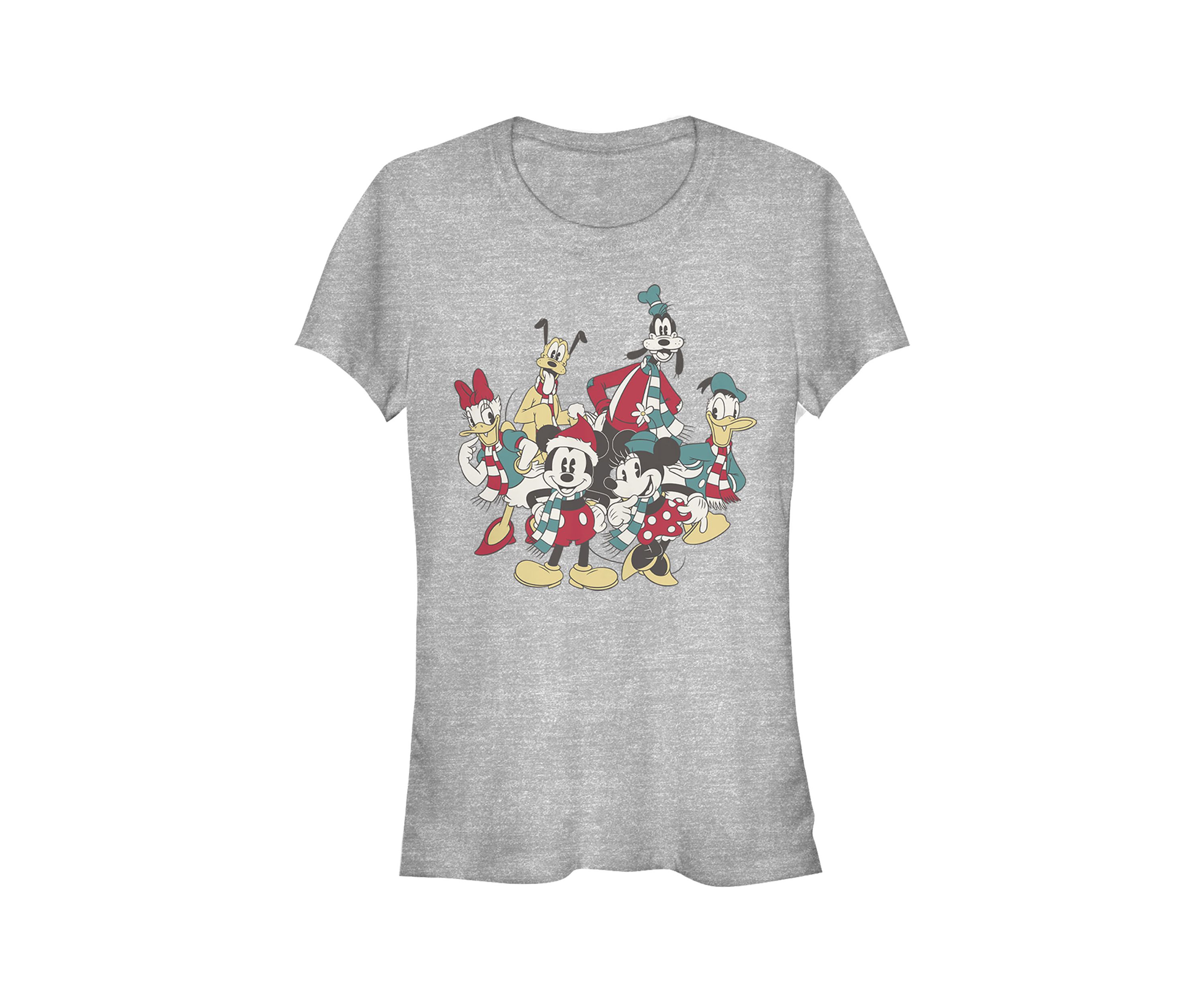 Juniors Licensed Disney Holiday Group T-Shirt